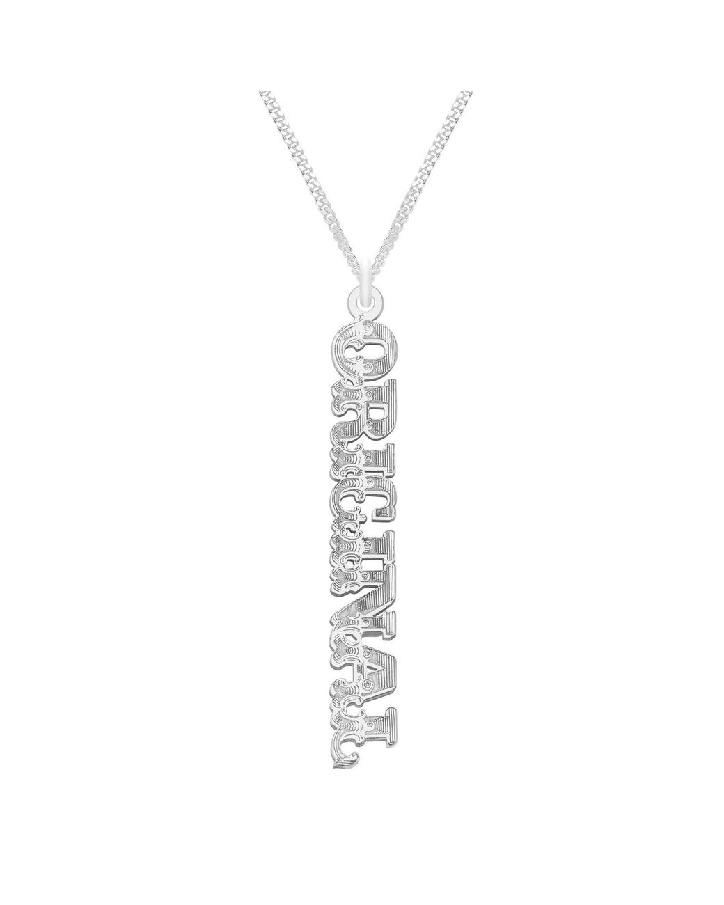 CarterGore Metallic Sterling “Original” Word Necklace
