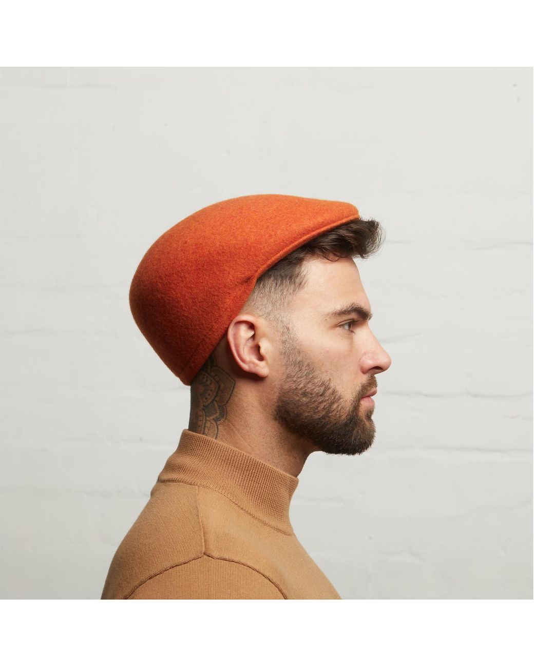Dasmarca Hats Brown Tate Lava Blocked Melange Felt Cap for men