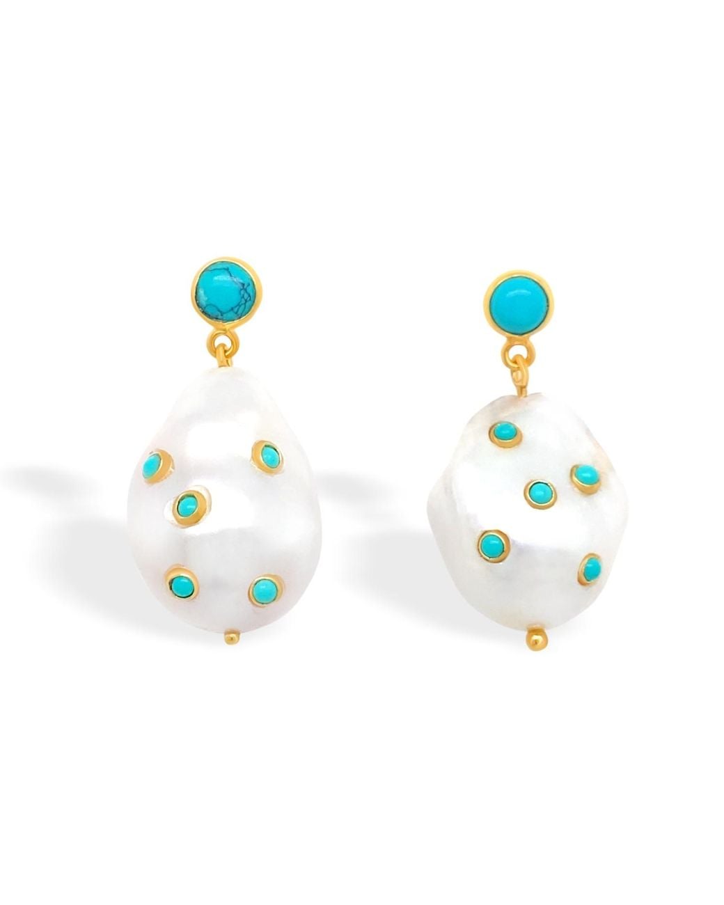 GEM BAZAAR Blue Dotty Baroques