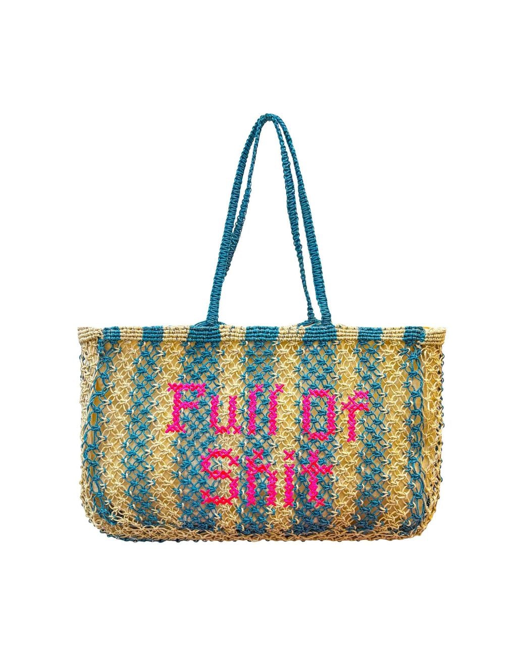 Lilly Loves Blue Full Of Shit Jute Bag