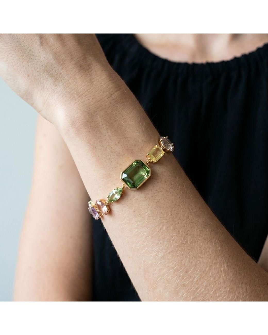 Uchi and Soto Metallic Hanabi Mixed Stone Bracelet