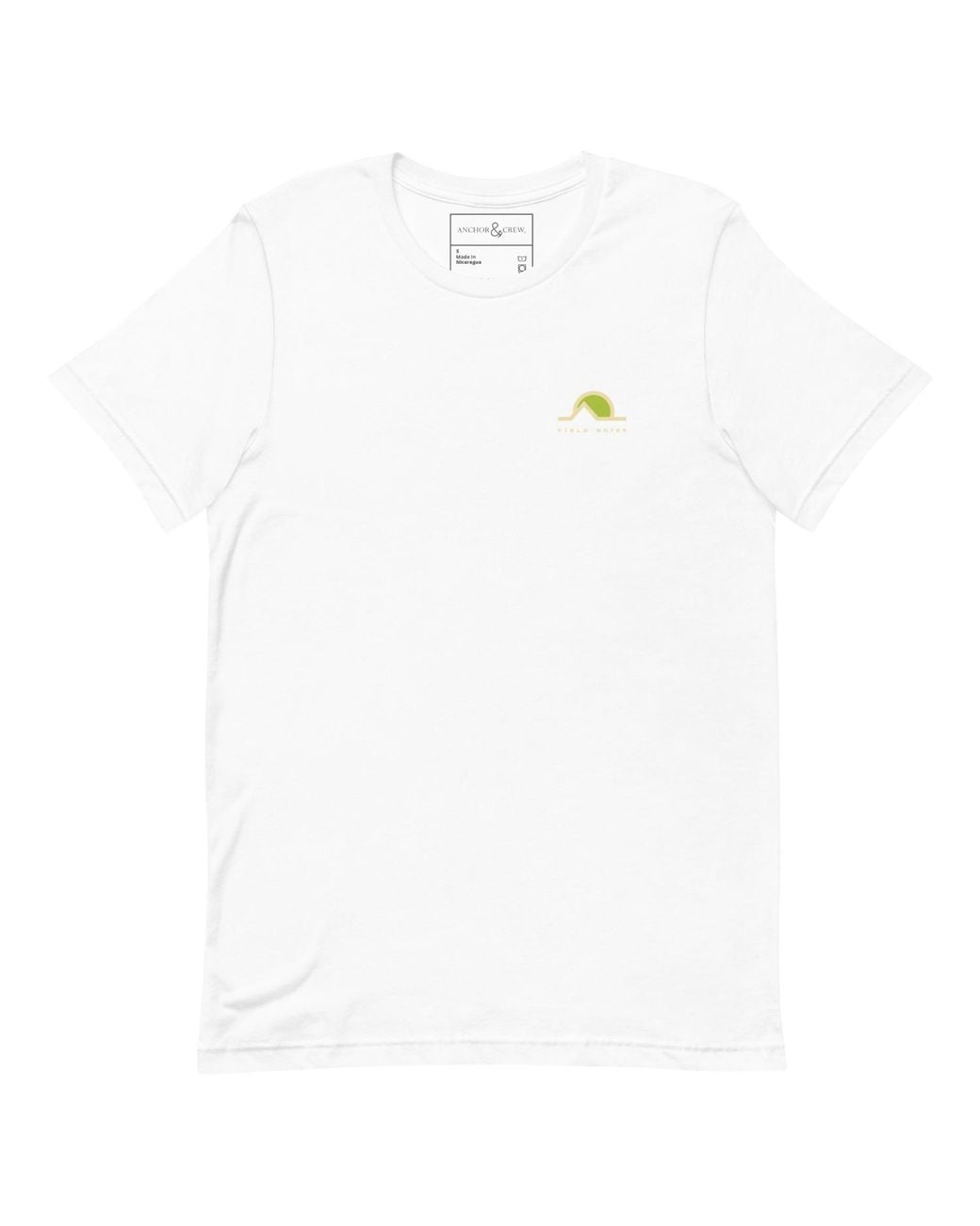 Anchor and Crew White Four Field Notes Organic Cotton T-Shirt