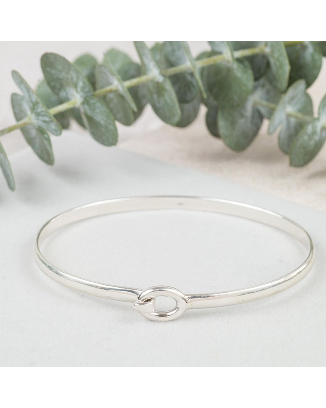 Auree Jewellery Metallic Ledbury Silver Hook Bangle