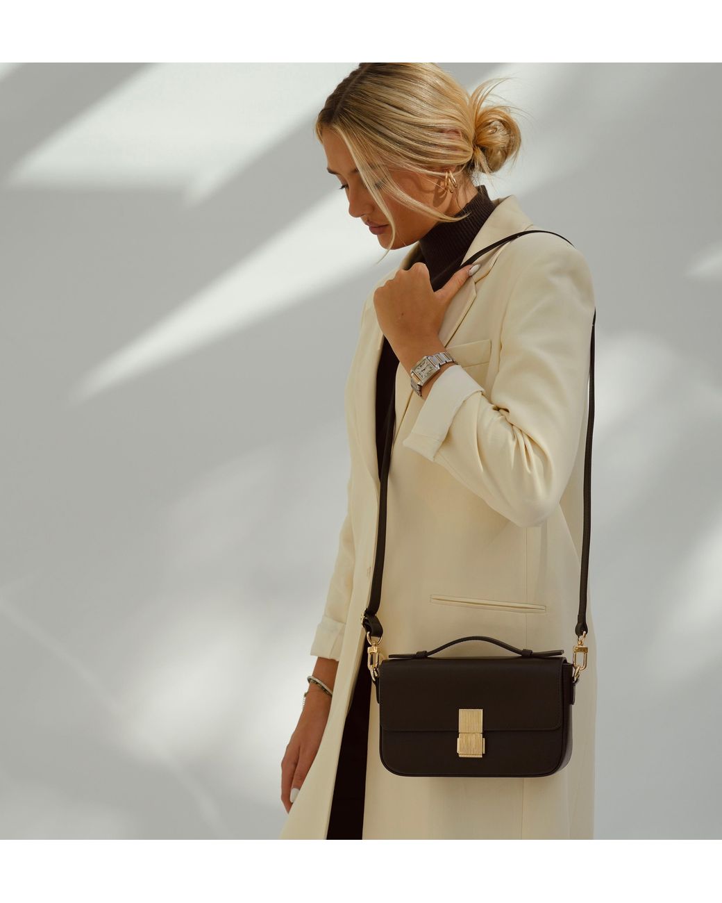 Apatchy London Black The Flora Leather Bag