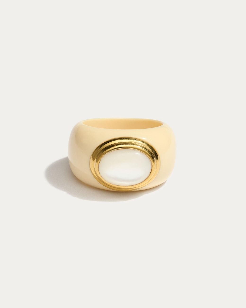 Stone Fruit Black Core Ring Resin
