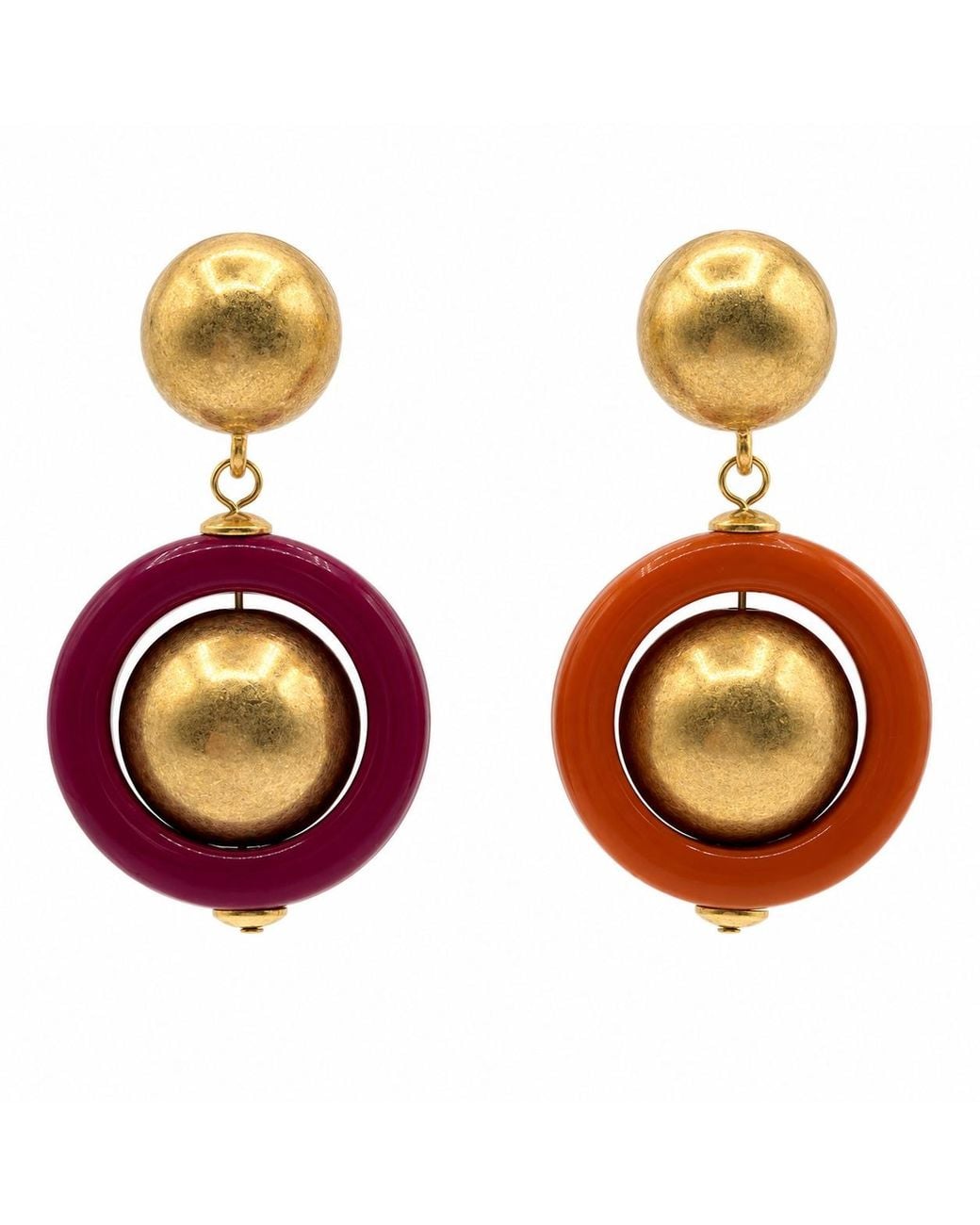 Michael Nash Jewelry Brown Delaney And Tobacco Drop Earrings