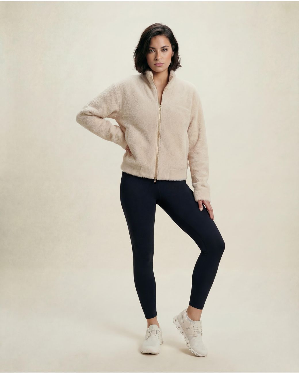 ROAV Natural Neutrals Everyday Emma Soft Double Zip Cardigan