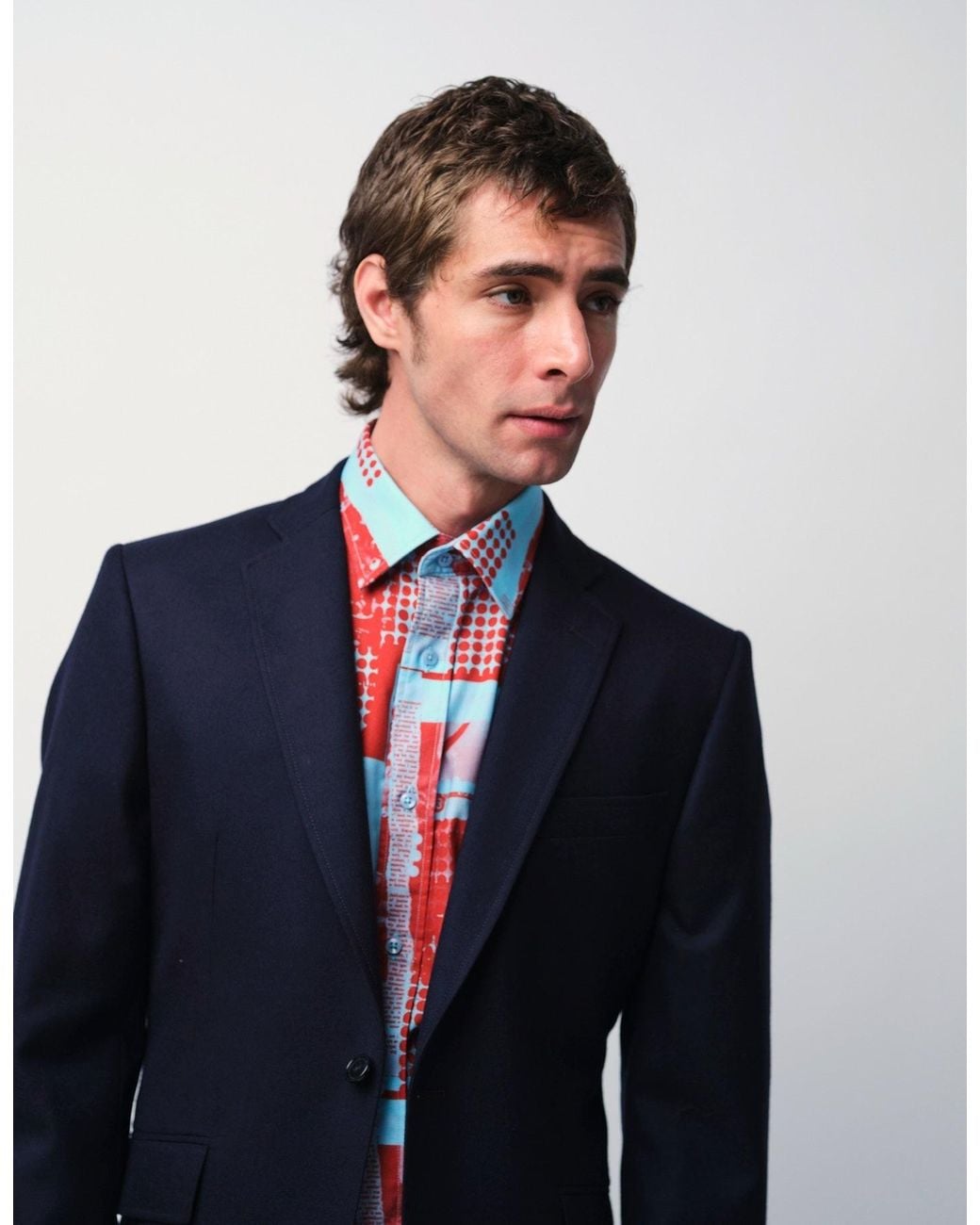 Gresham Blake Red Collage Shirt for men
