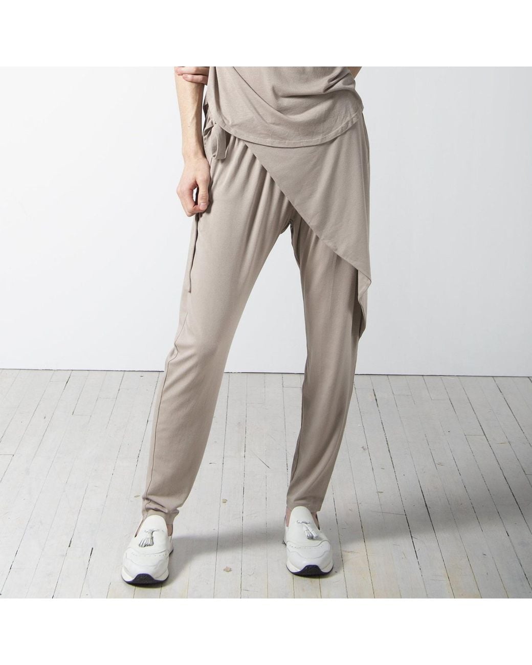 carlton jones Green Bamboo Wrap Pant Homme for men