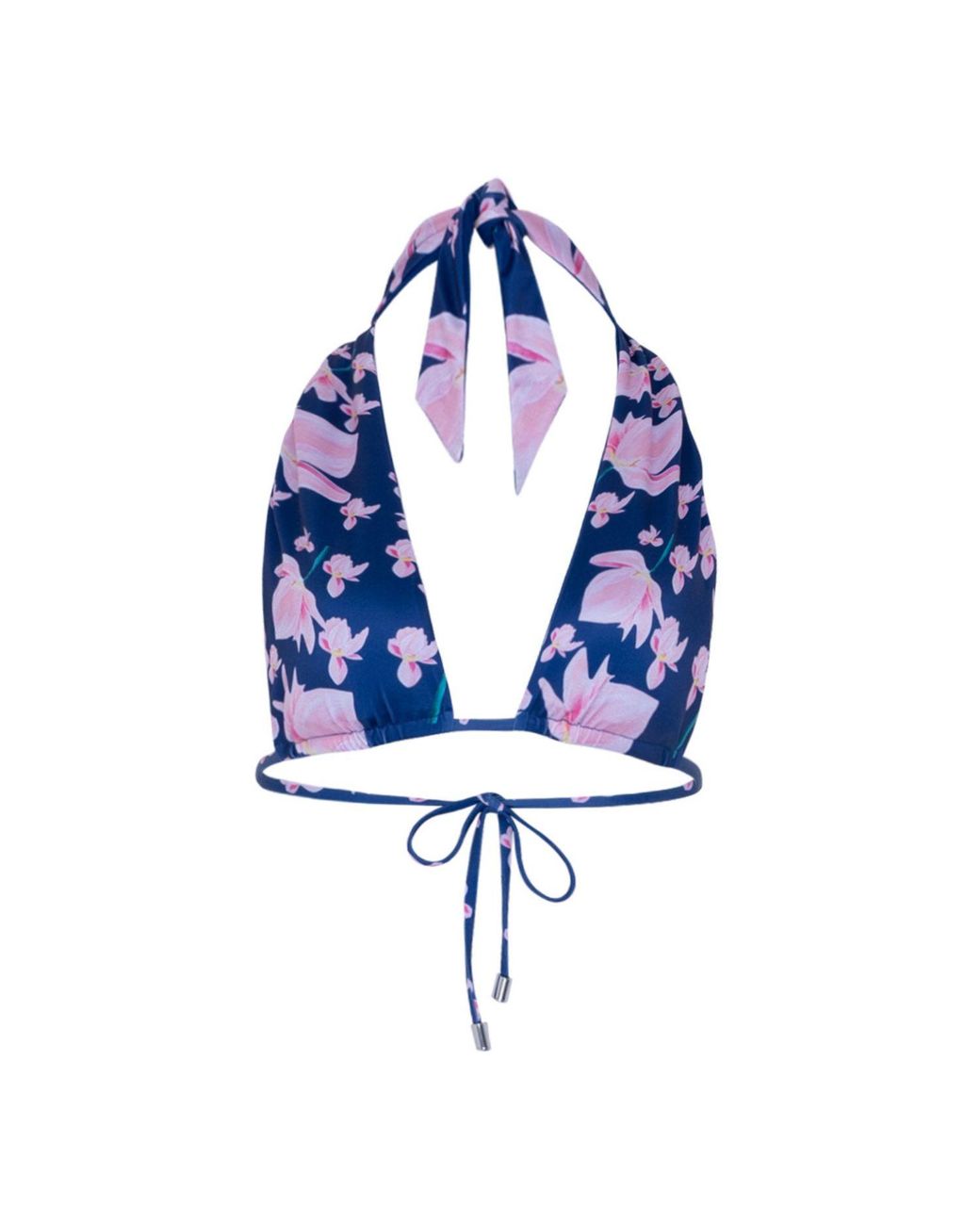 Veroni Swim Blue Lunar Petal Halter Bikini Top