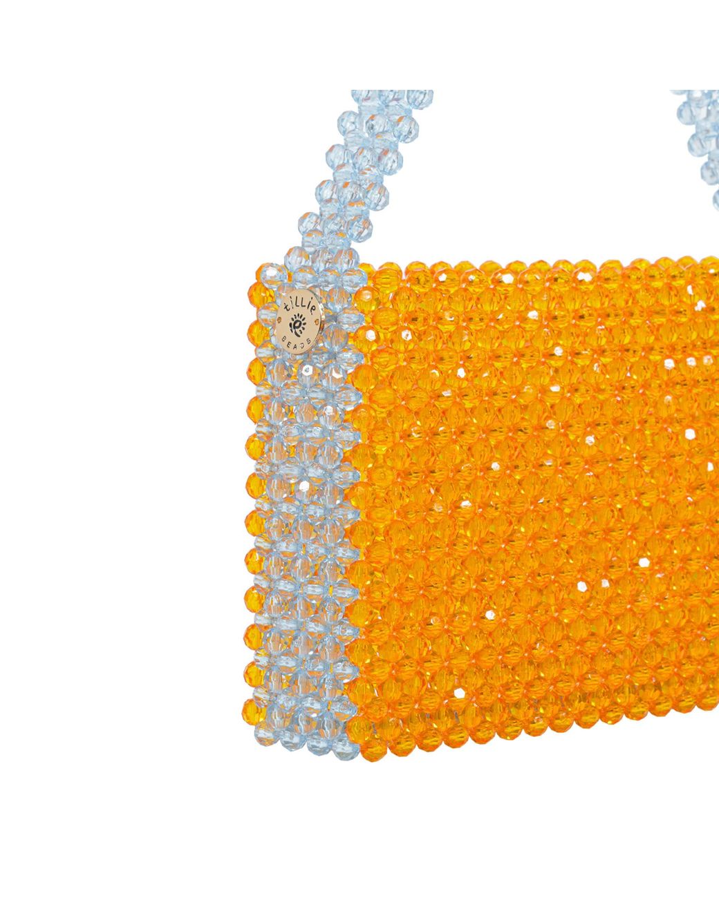 Tillie Beads Yellow Color Pop Beaded Shoulder Bag