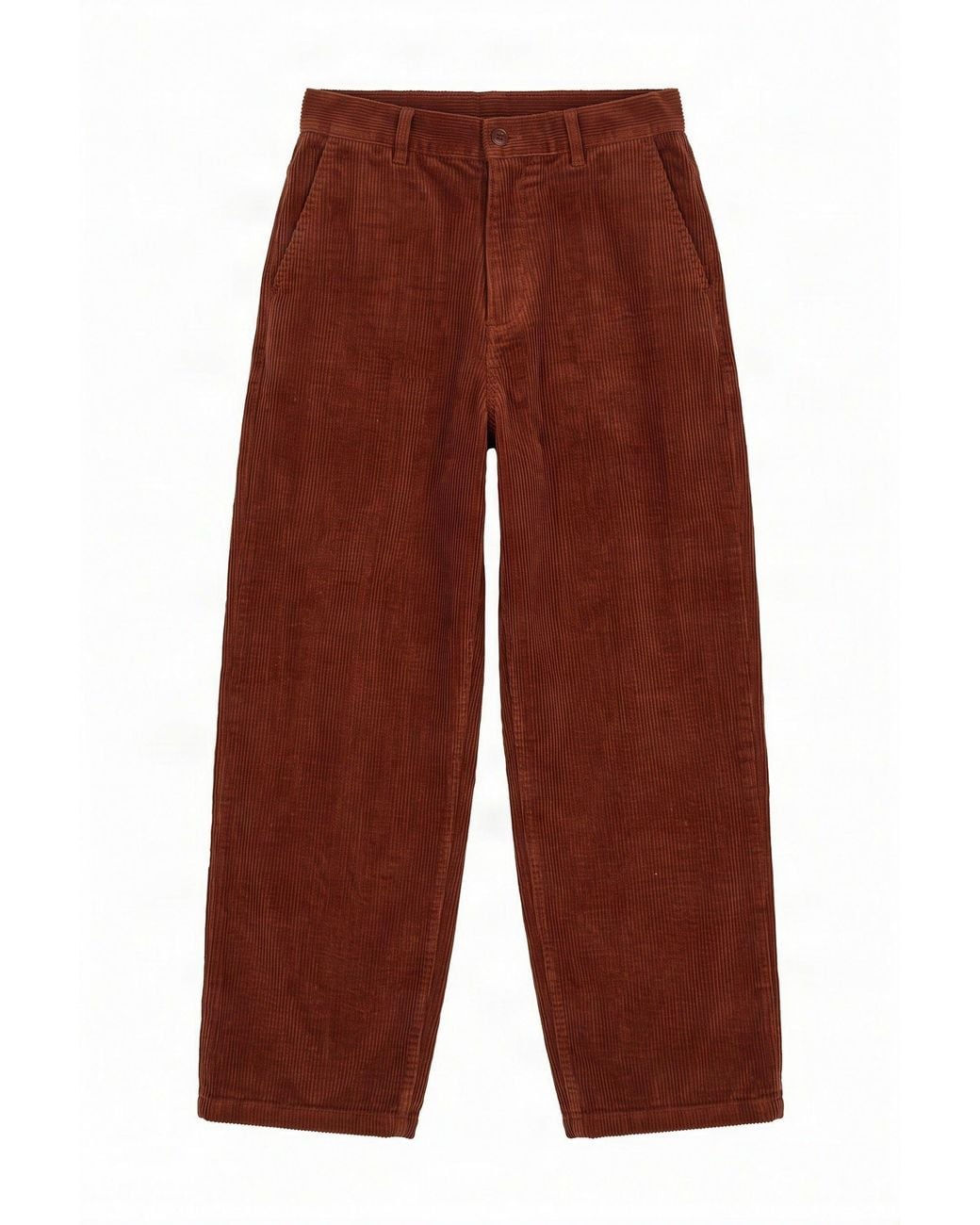 Komodo Red Wayne Organic Cotton Cord Trousers for men