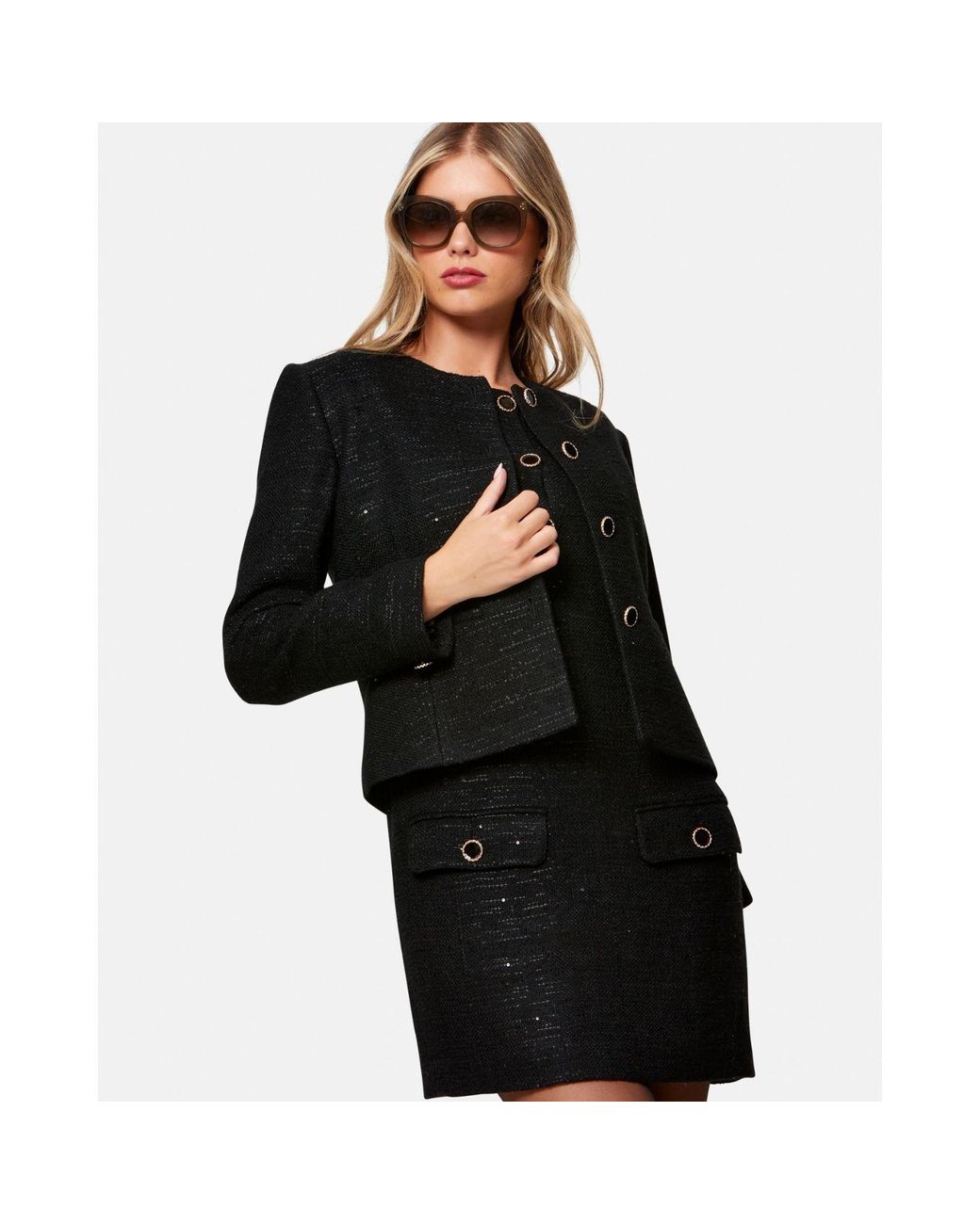 Helen Mcalinden Black Anouska Boucle Dress