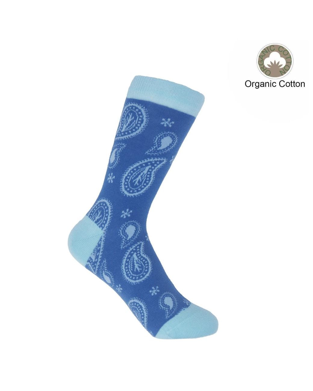 Peper Harow - Made in England Blue Paisley Luxury Crew & Trainer Socks Bundle