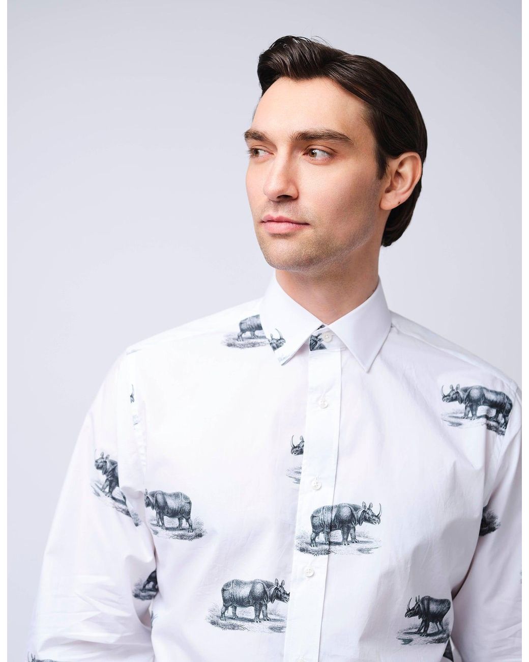 Gresham Blake White Rhino Shirt for men