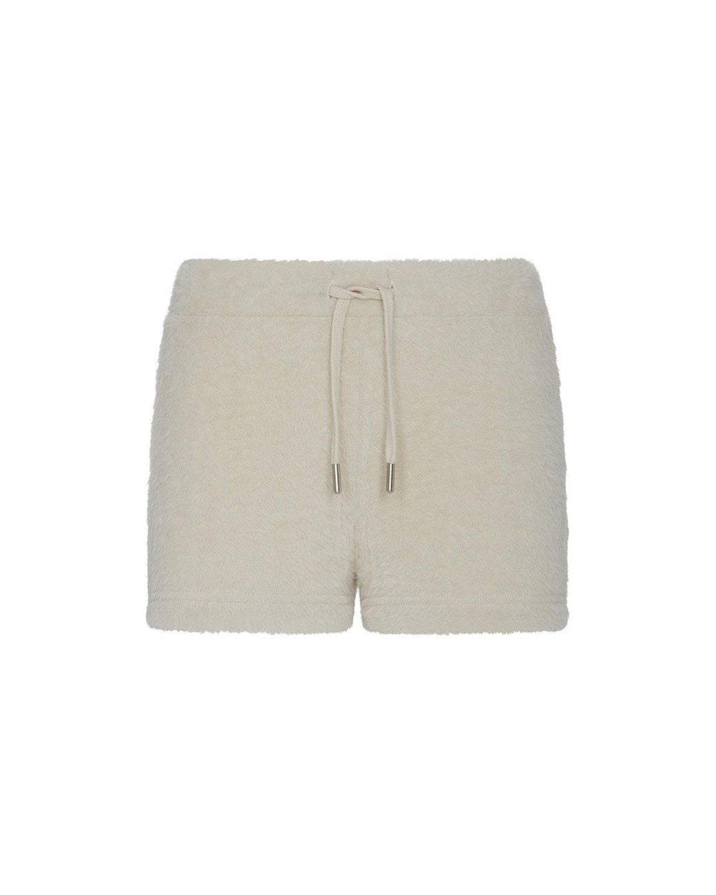 No'design White Neutrals Noa Ecru Mini Shorts