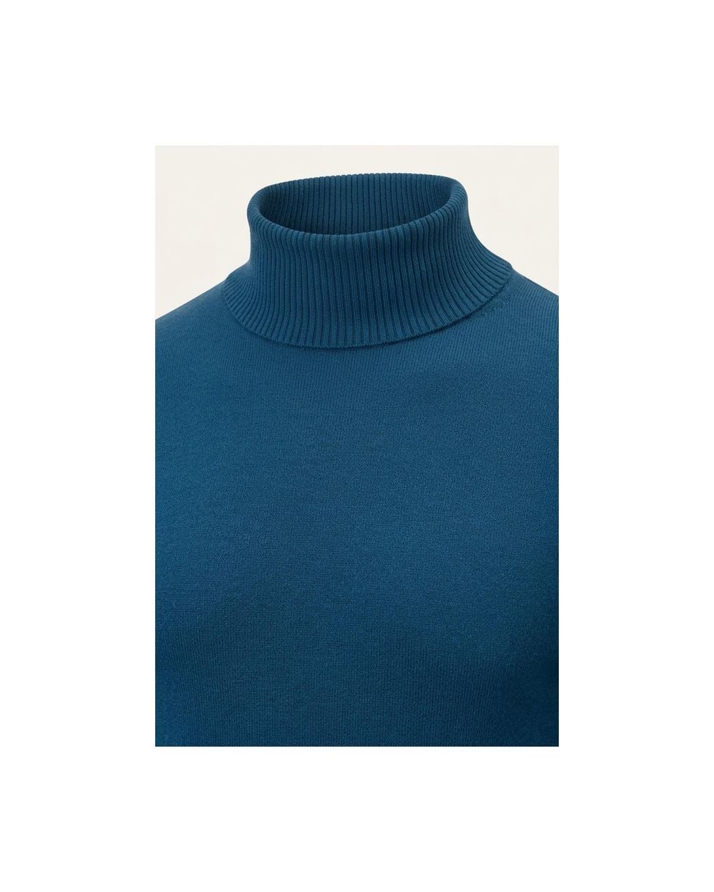 Ron Tomson Blue Classic Roll Neck Sweater for men