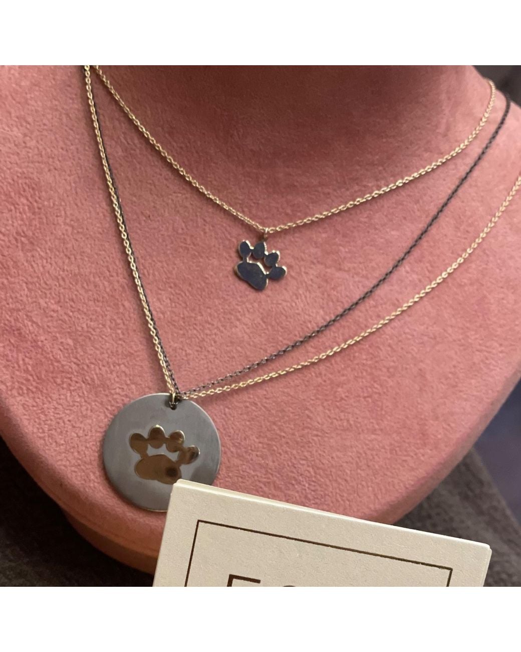 Ecce | Artisan Diamonds Metallic 14K Solid Paw Necklace