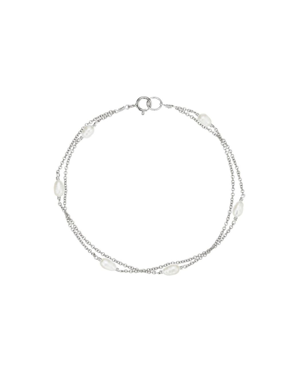 Lily & Roo Metallic Layered Seed Pearl Bracelet