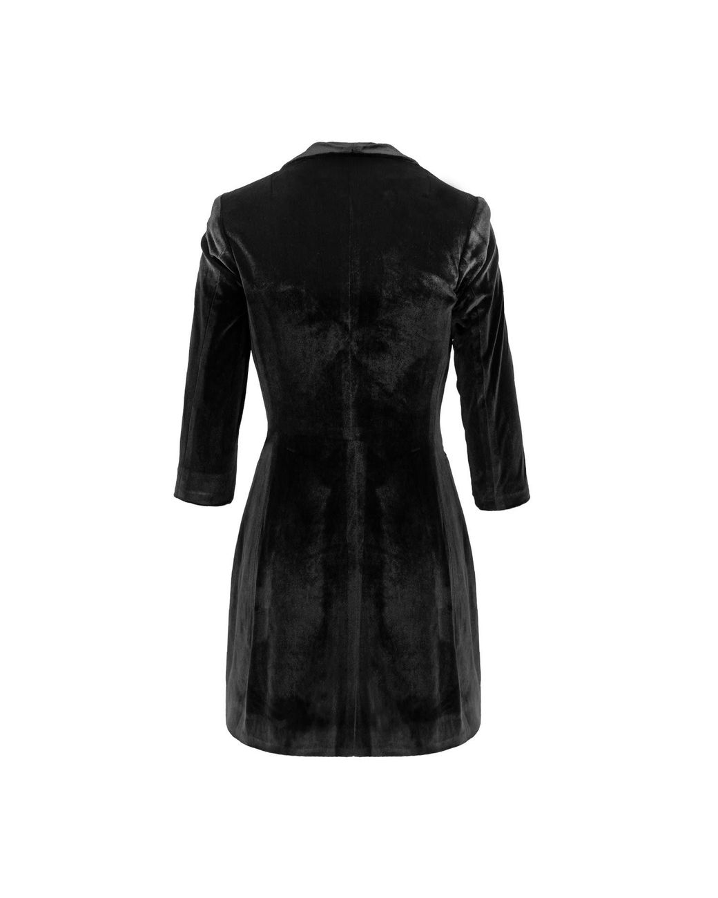 AVENUE No.29 Black Asymmetric Velvet Blazer Dress