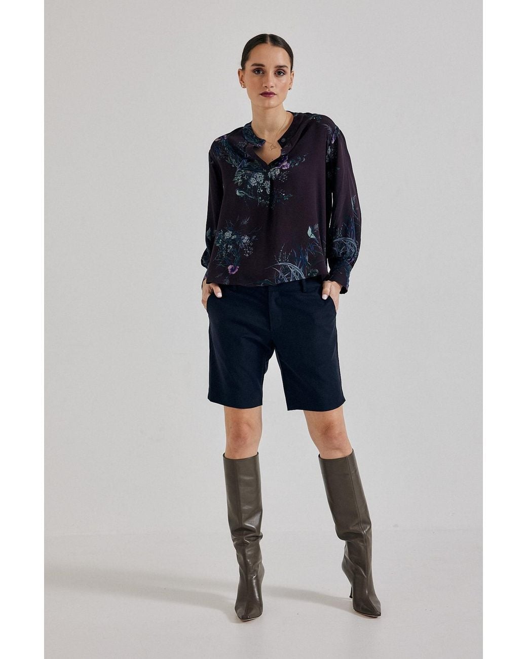 Lindsay Nicholas New York Blue Poet Blouse