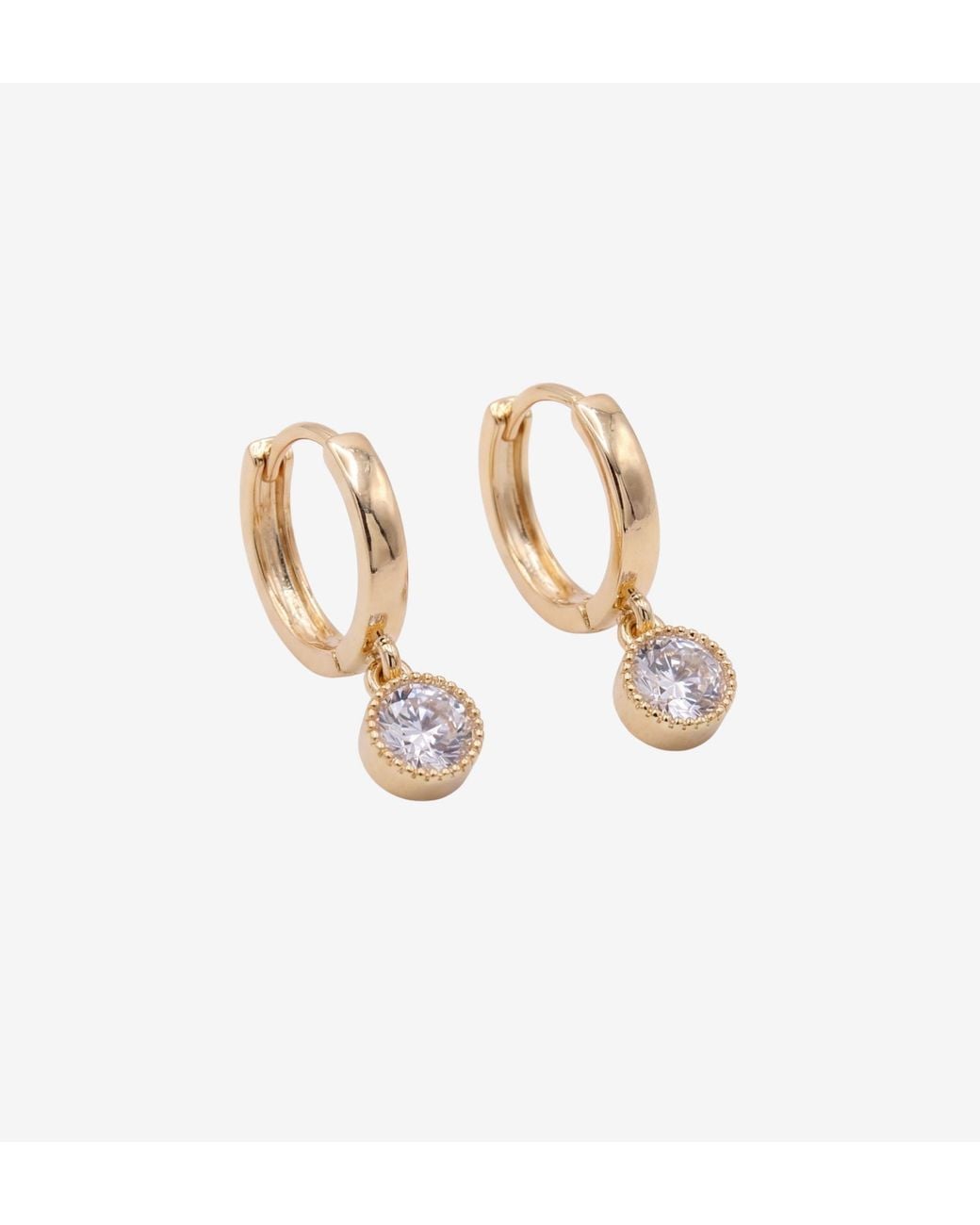 Uchi and Soto Metallic Enso Circle Drop Hoop Earrings