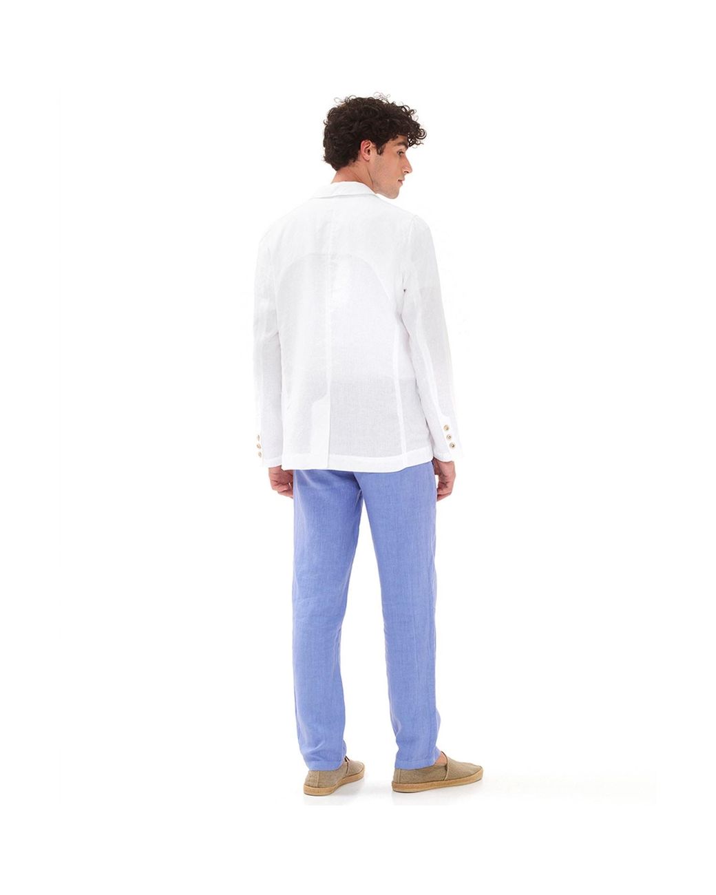Haris Cotton White Classic Linen Jacket for men