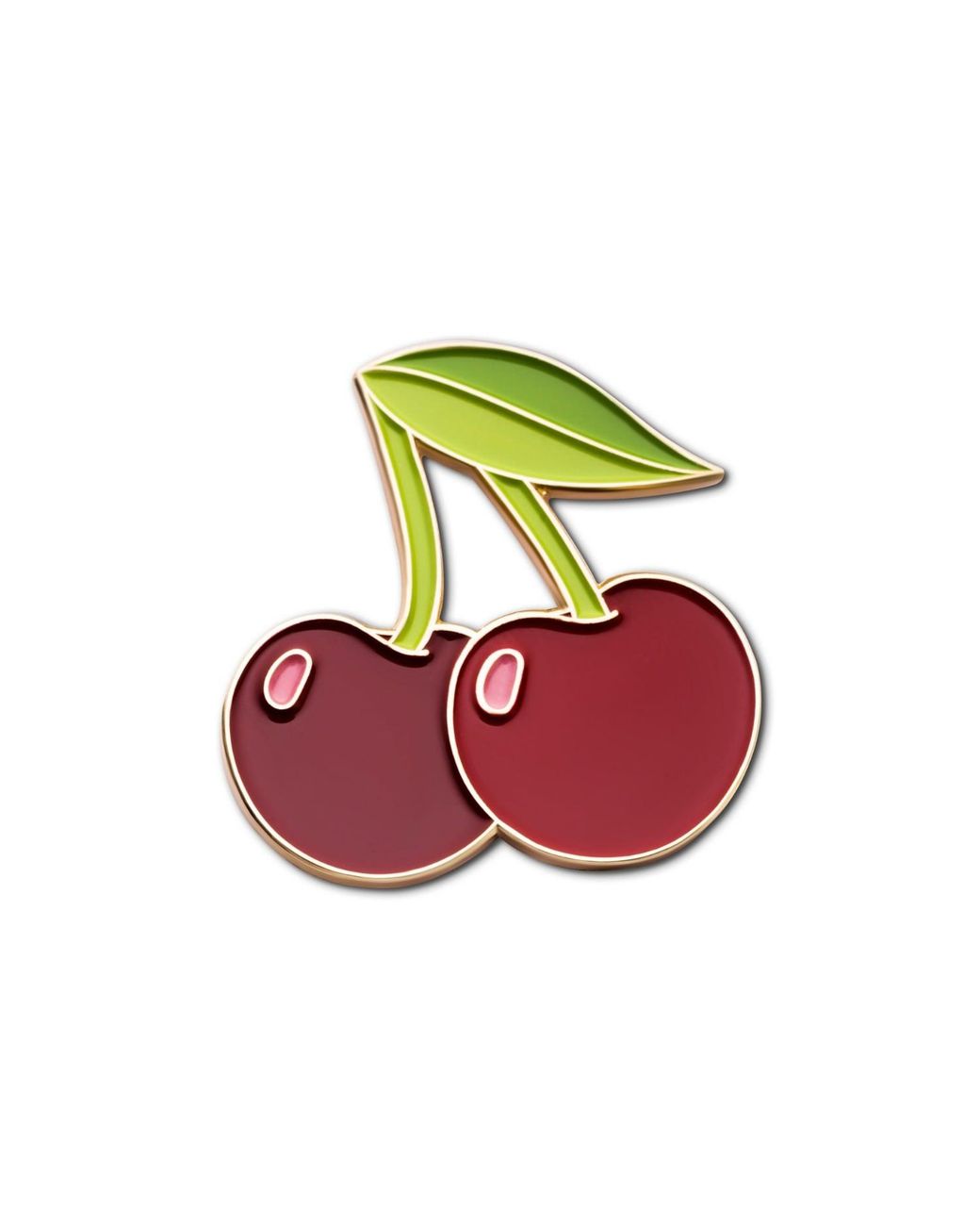 Make Heads Turn Green Enamel Pin Cherries