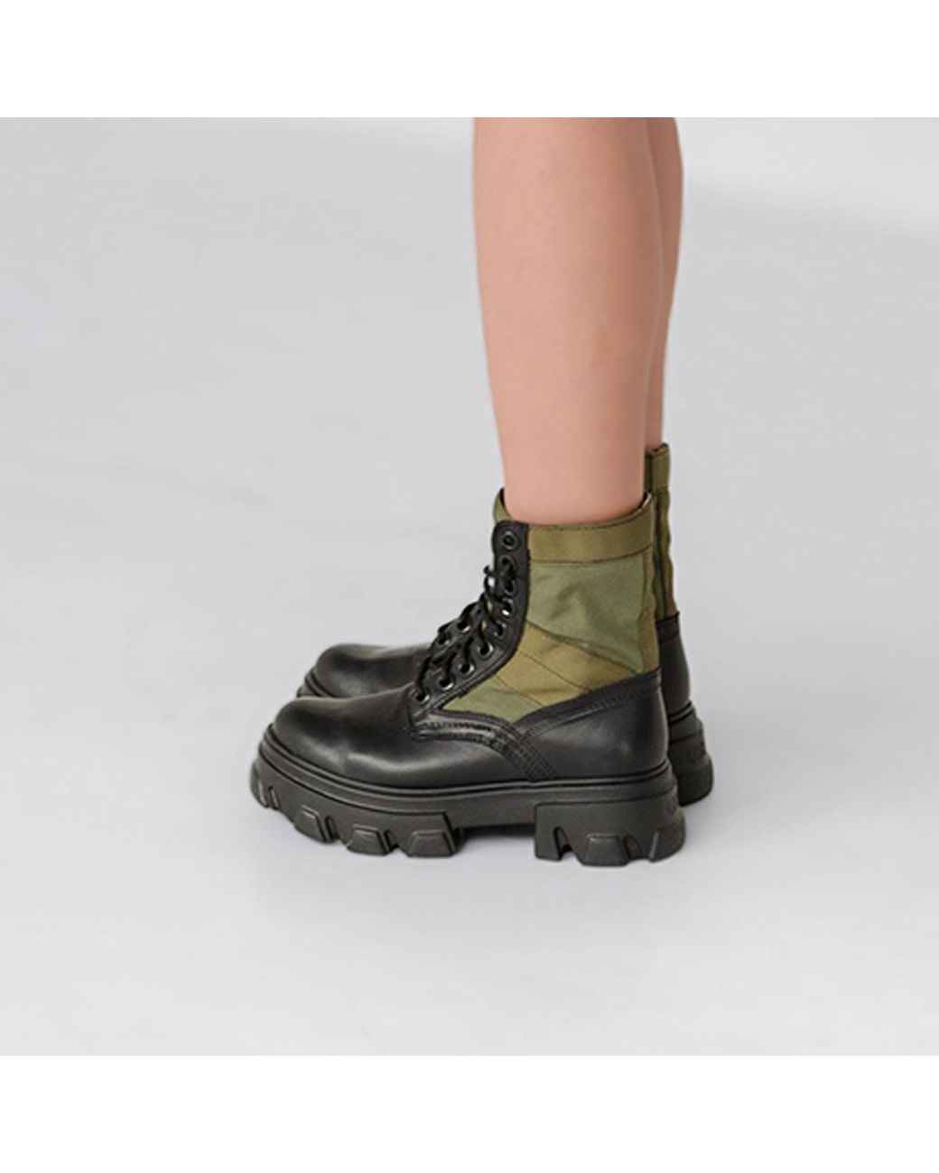 Urbnkicks Green Jungle Ankle Boots