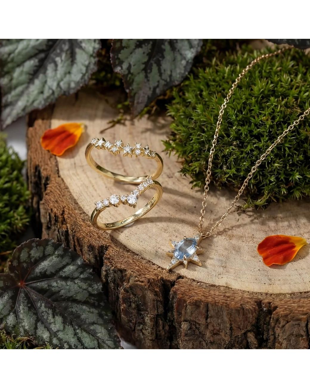 Azura Jewelry New York Metallic Ocean Star Sky Topaz Vermeil Necklace