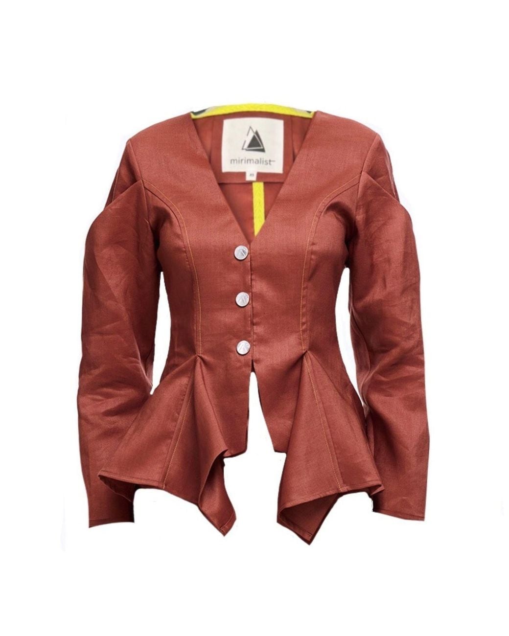 Mirimalist Red Lia Linen Jacket