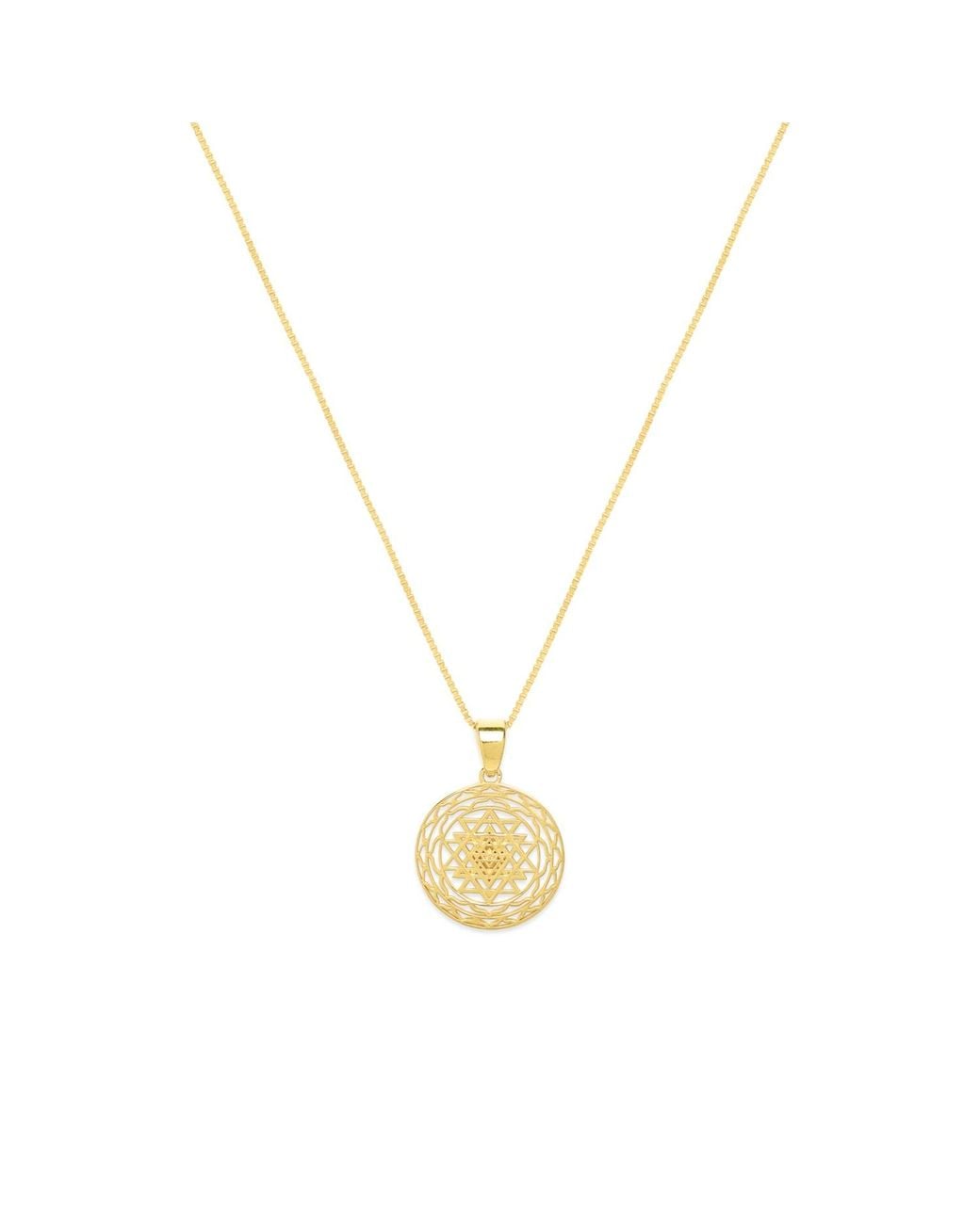 Seven Saints Metallic Sri Yantra Supreme Manifestor Necklace, Over Sterling