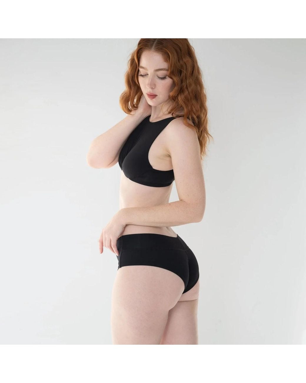 MONIQUE MORIN LINGERIE Black Core Low Rise Hipster