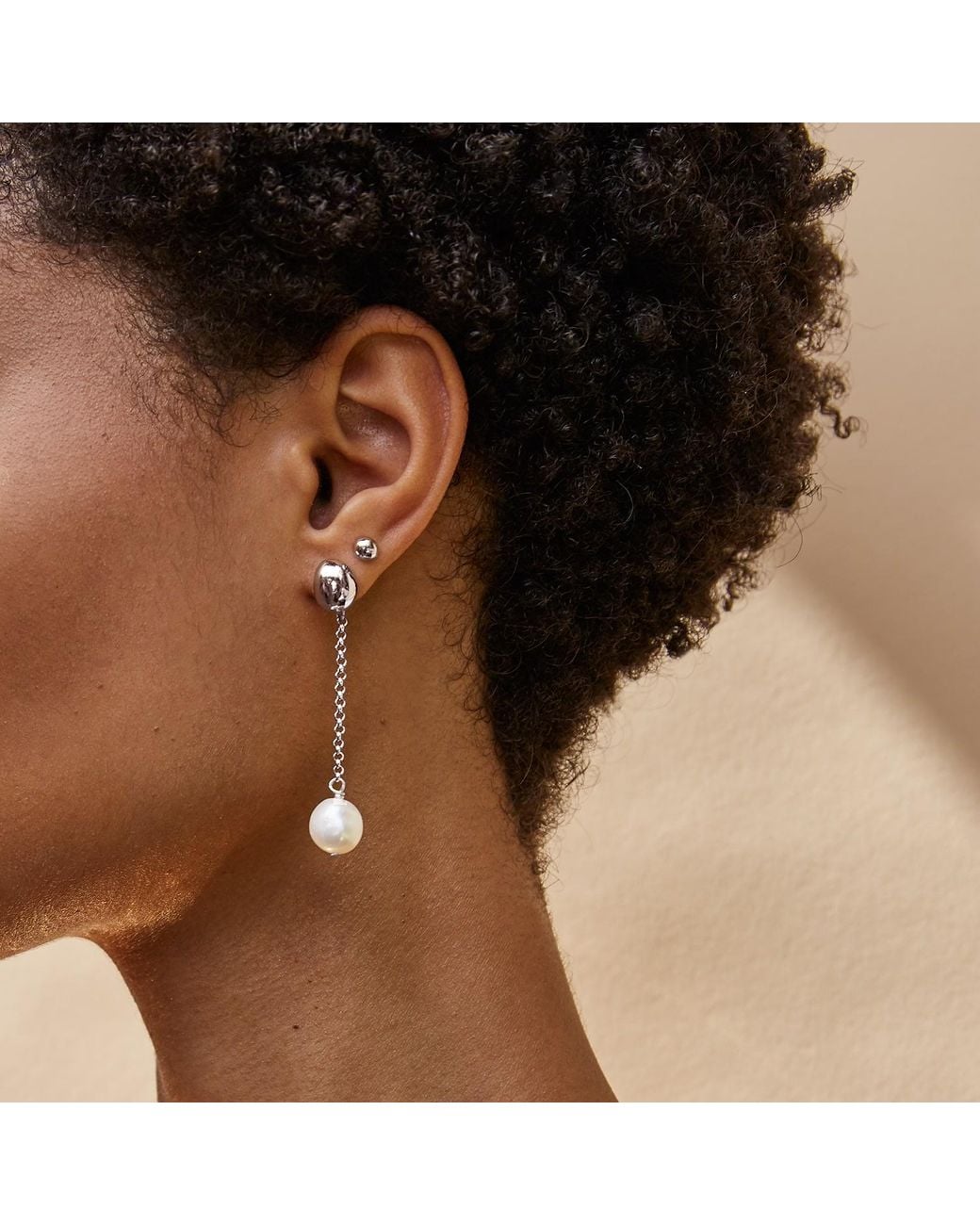 Biko Jewellery White Paloma Pearl Drops