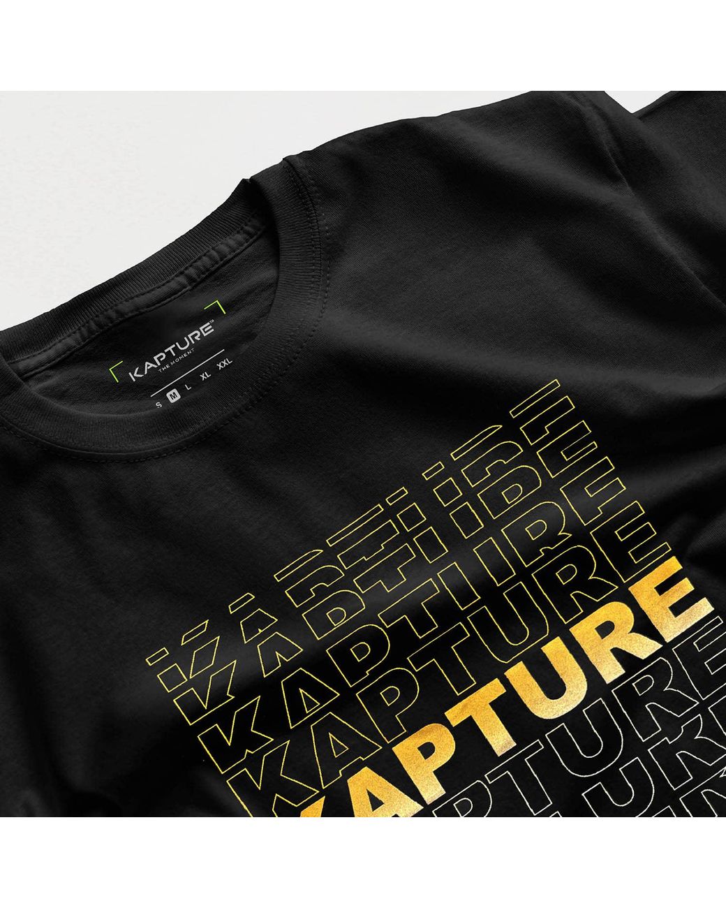 Kapture Black Light Printed Tee for men