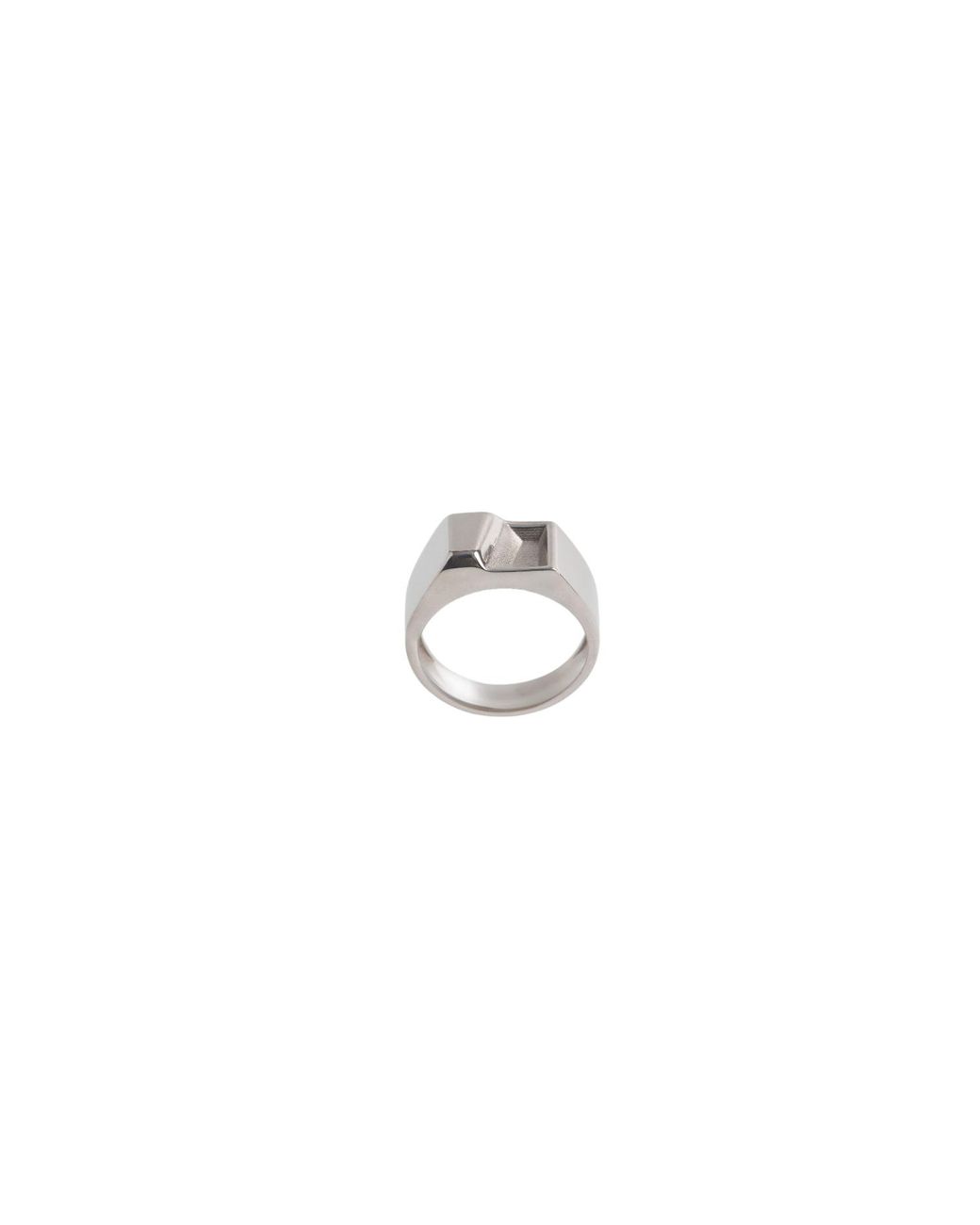 Gutta Design Metallic Magma Ring Rhodium Plated