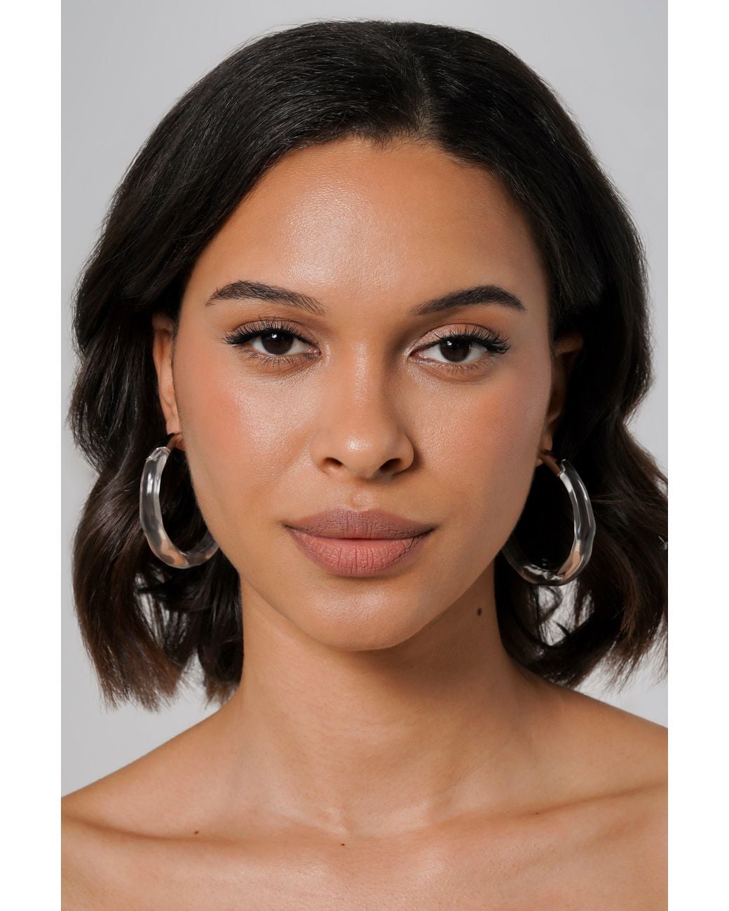 Zynnia Collective White Mega Bare Hoops