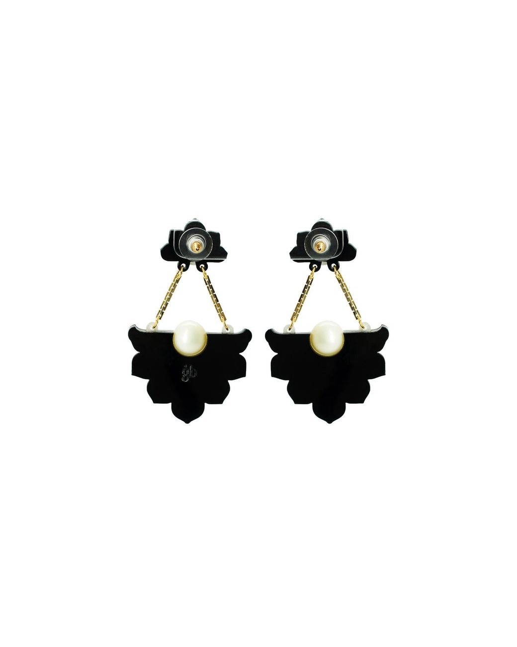 Gissa Bicalho Metallic Neutrals Handmade Acrylic Earring Daisy