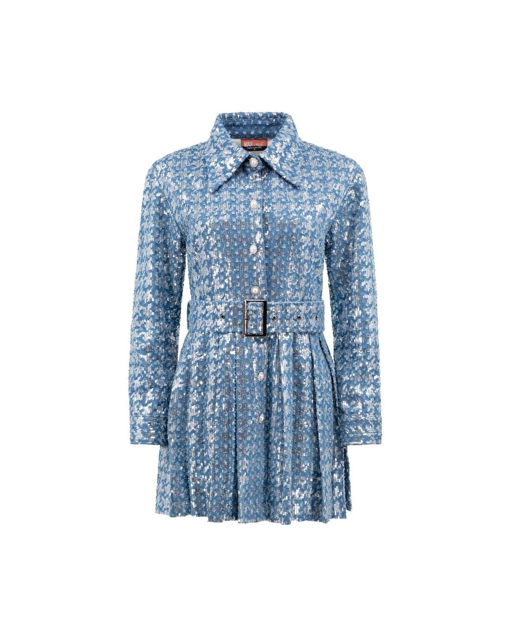 Maui X Lolita Blue Michelle Sequin Denim Mini Dress