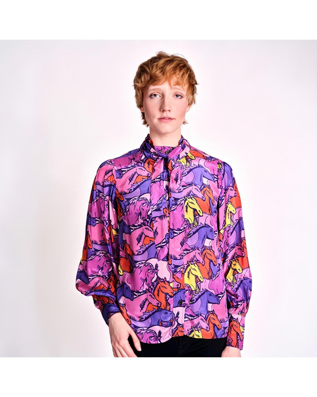 Any Old Iron Purple Runaway Necktie Shirt