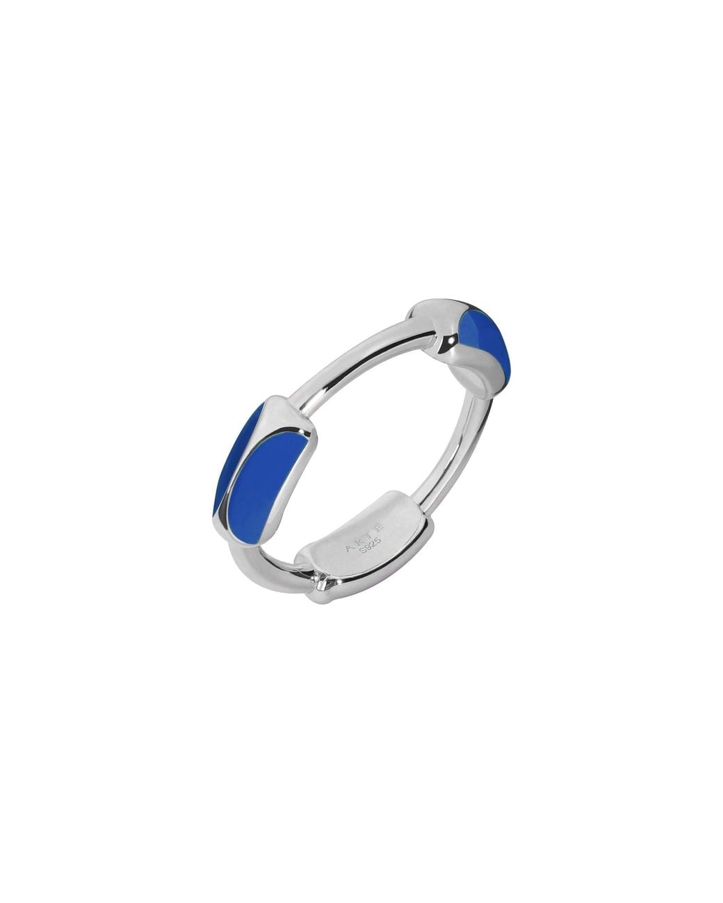 Arte Madrid Blue Toggle Sculpted Dome Ring