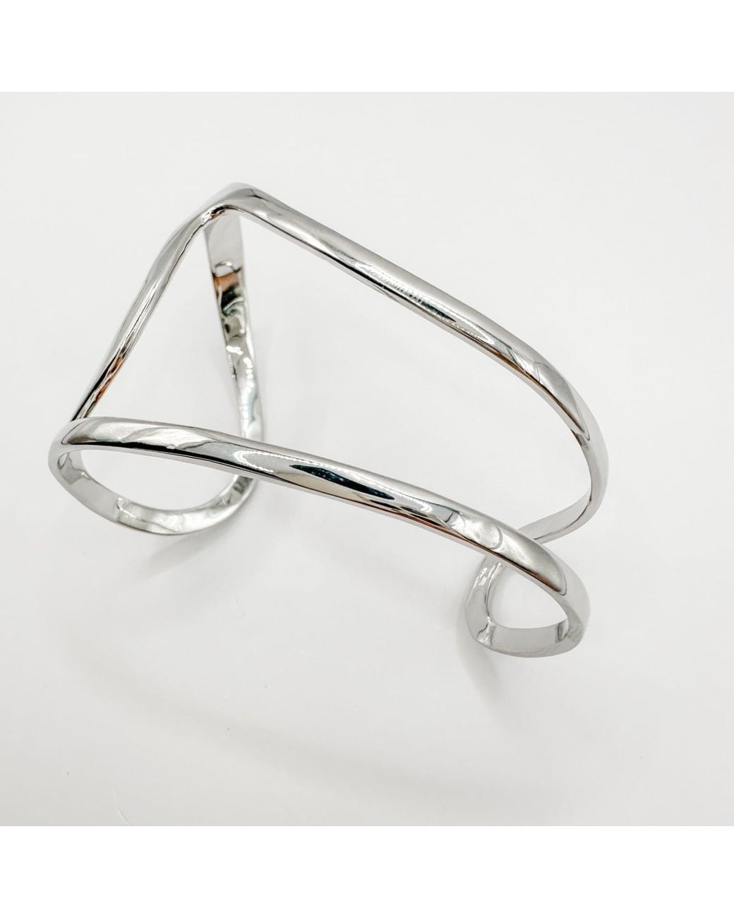 Babaloo White Palm Cuff Cutout Bracelet