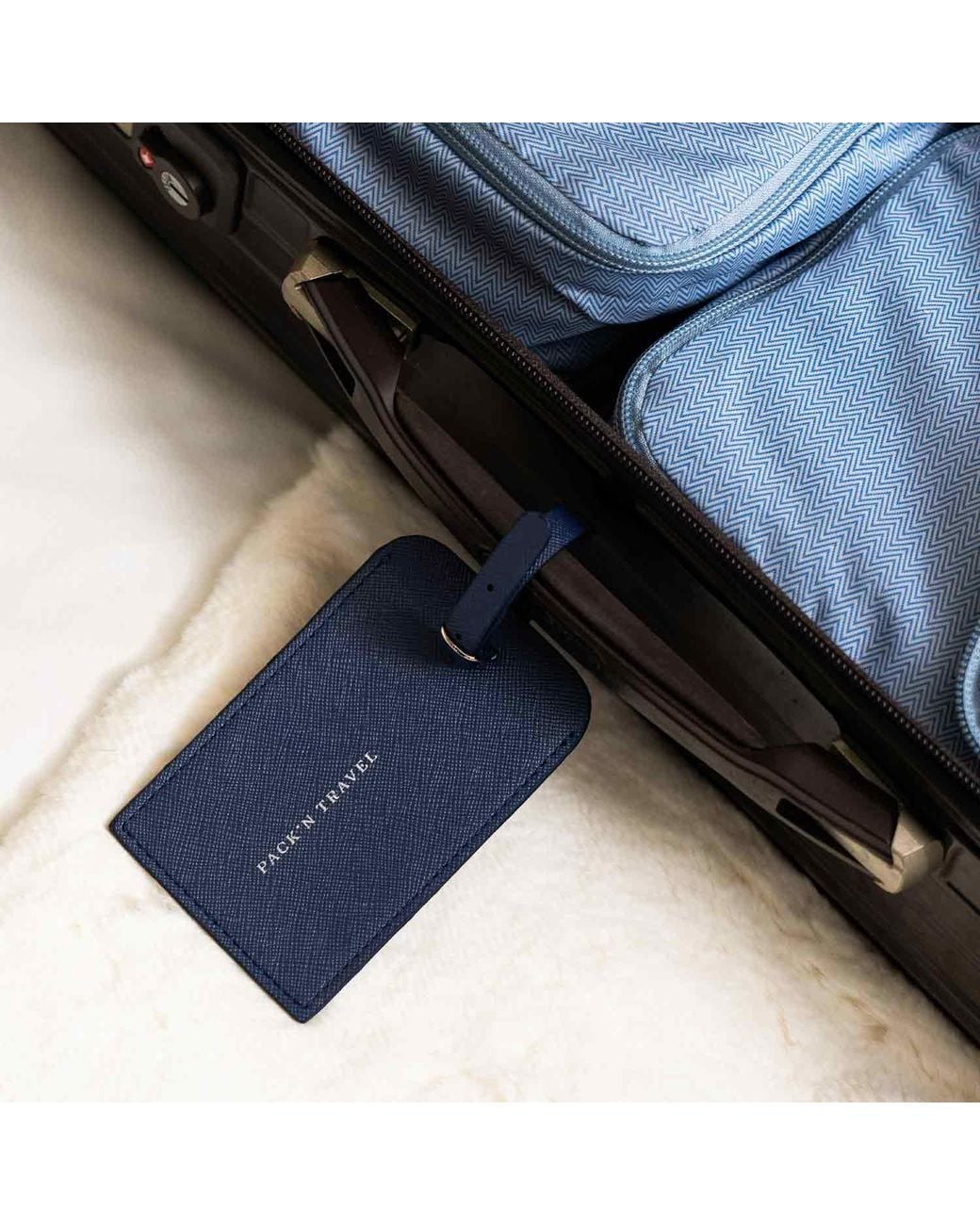Pack'n Travel Blue Luggage Tag Dark