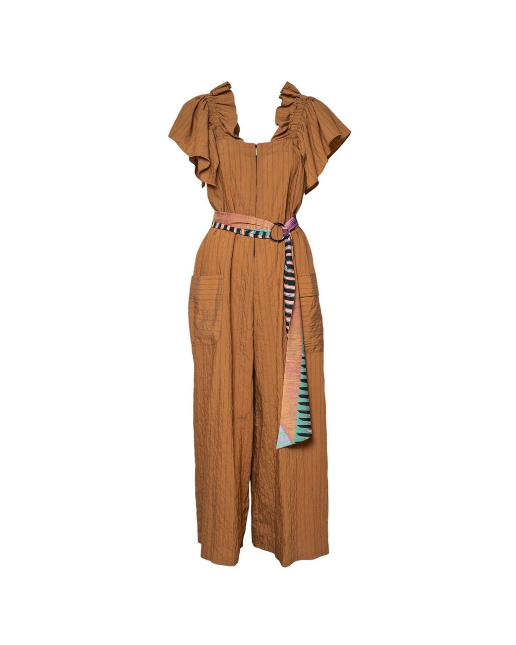ARTISTA Brown Move Wide Leg Jumpsuit