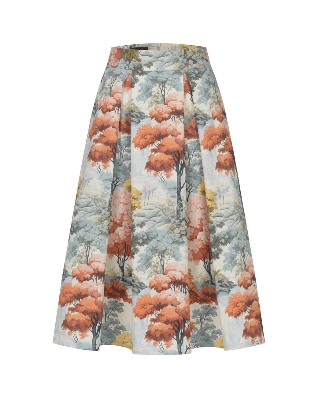 Marianna Déri Multicolor Pleated Skirt Autumn Forest