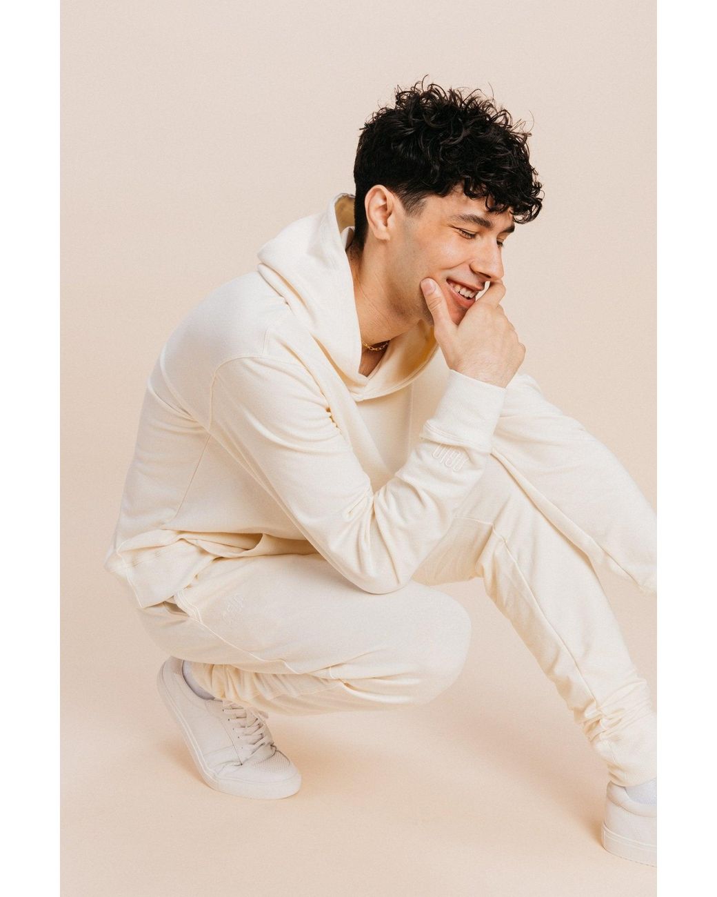 Ocio Leisurewear White Classic Softcore Hoodie for men