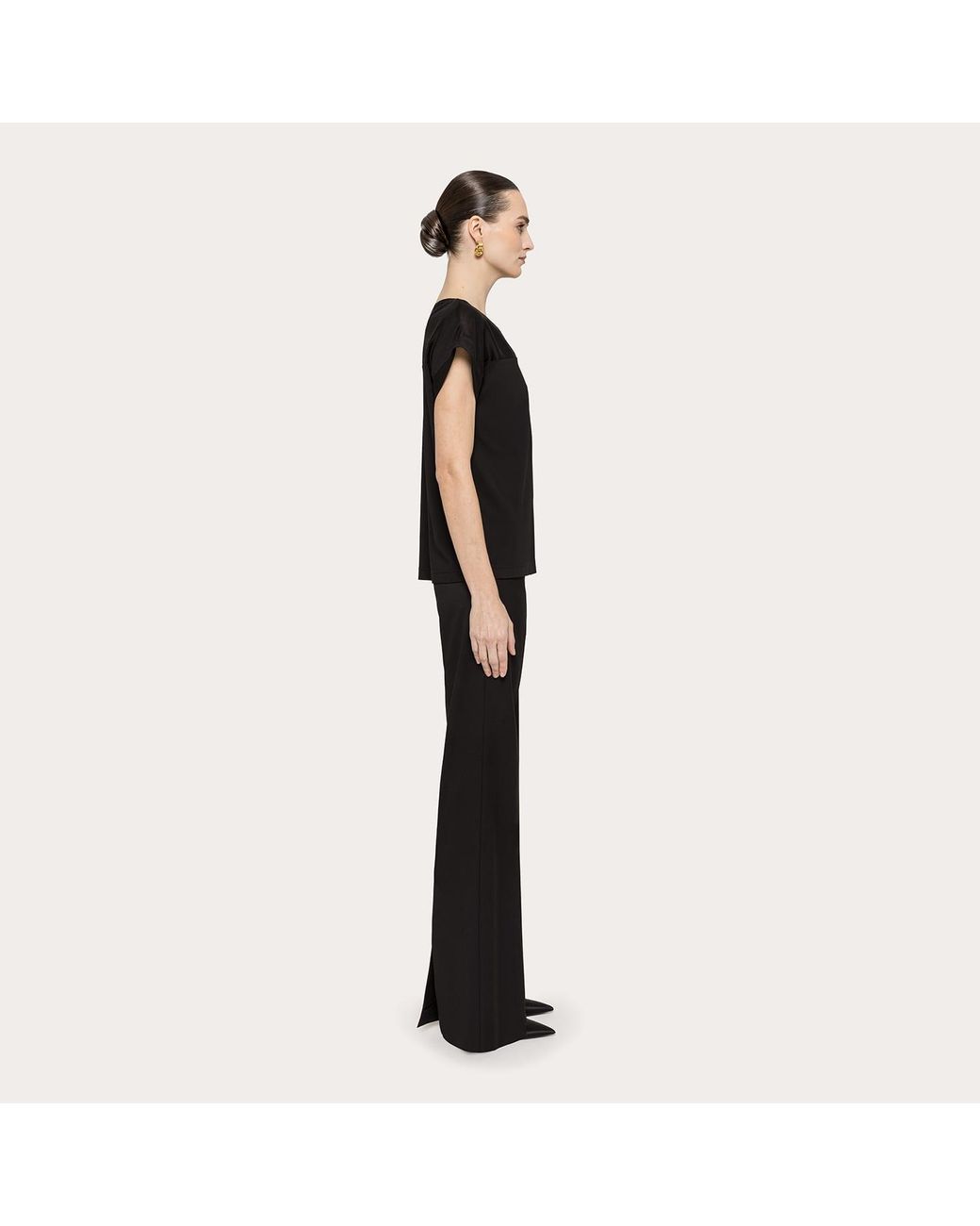 Nissa Black Bow-Detail Top