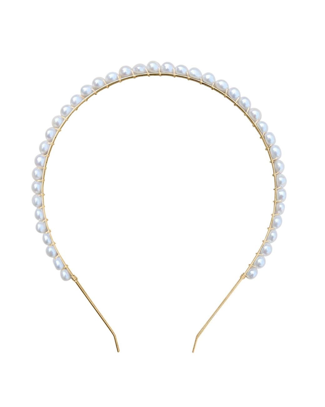 Kiri & Belle Metallic Cici Freshwater Pearl Metal Headband