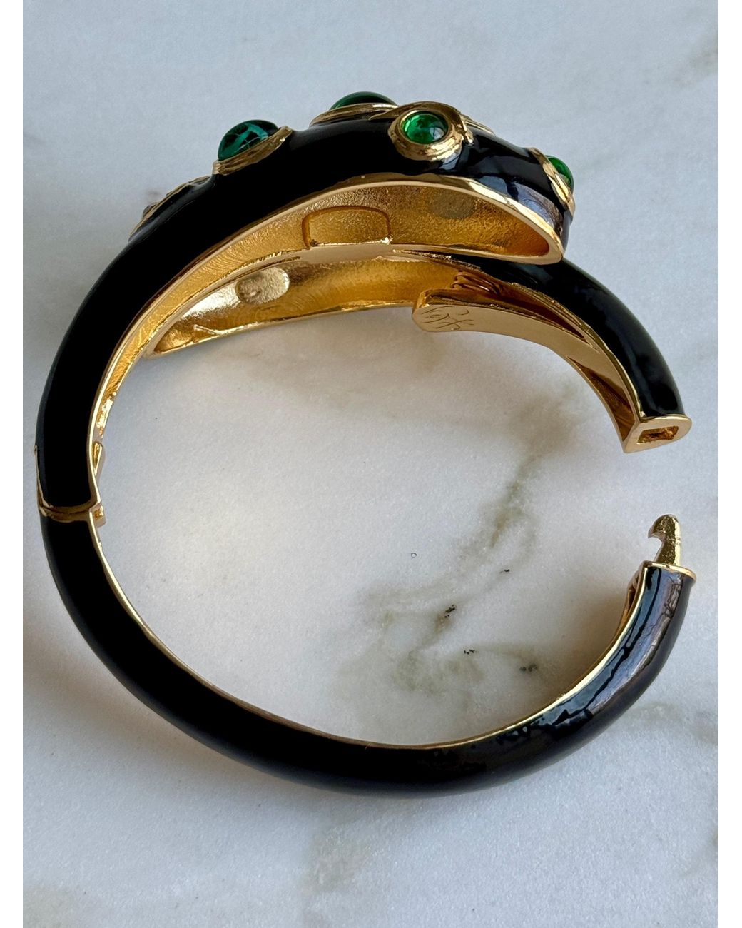 Laura Gray Green Double Headed Snake Bracelet