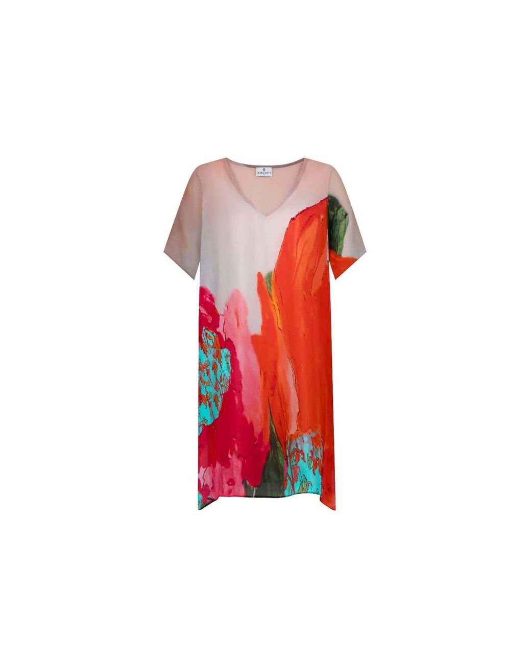 Dhara Sheth Dubai | Enigma Abstract Multicolour Printed Long Kimono
